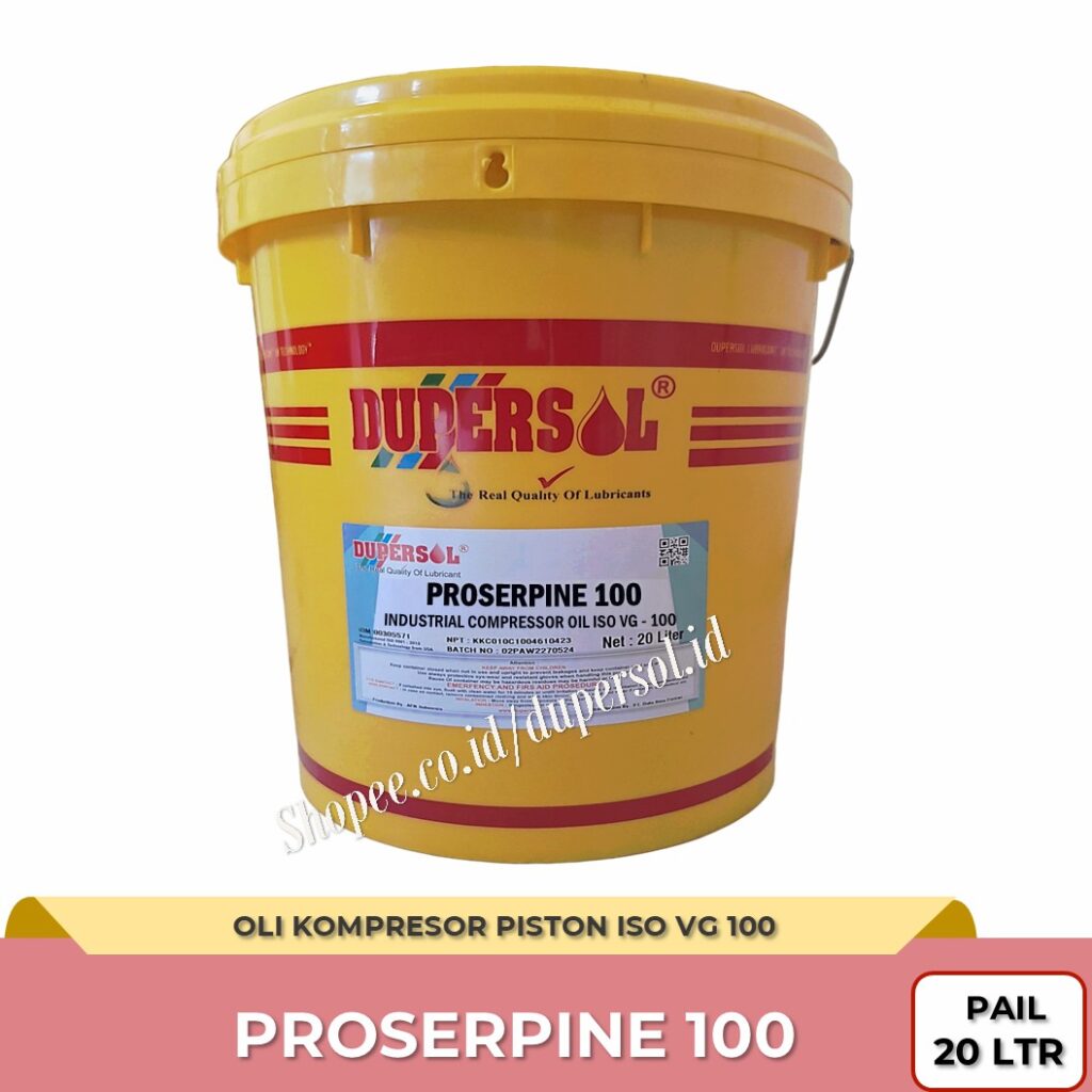 Dupersol Proserpine 100 — Oli Kompresor Piston ISO VG 100